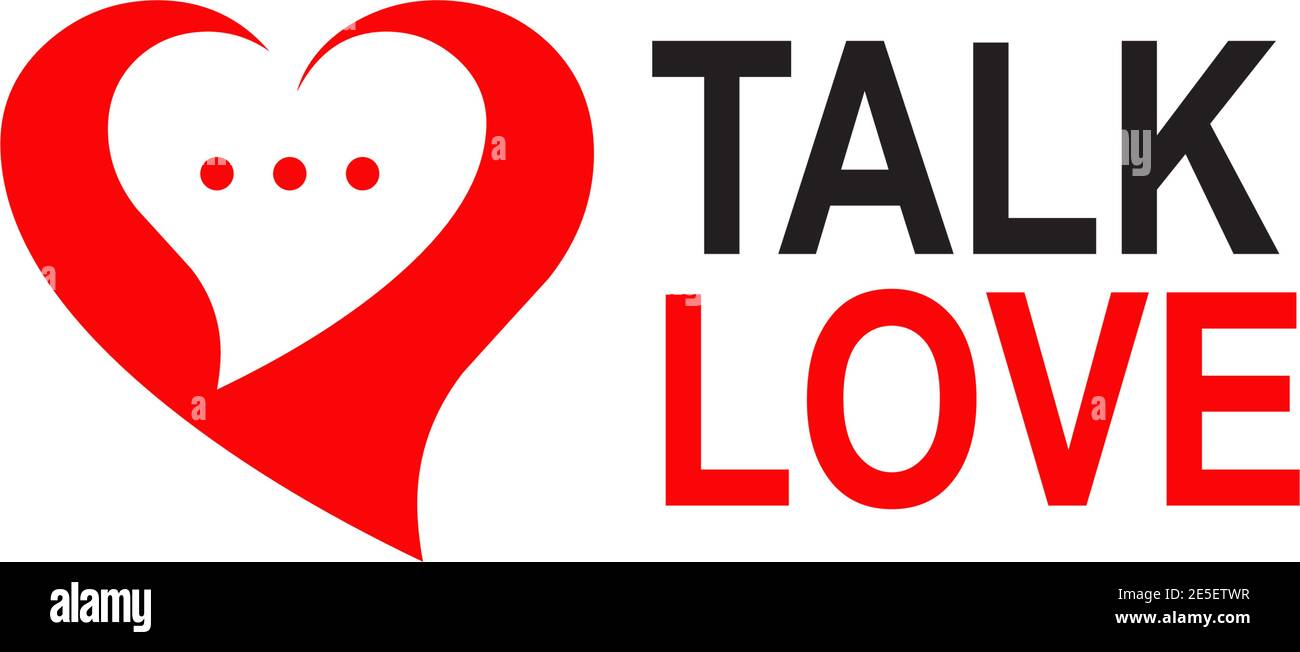 Love Talk Symbol Logo Design Vektor Vorlage Stock Vektor