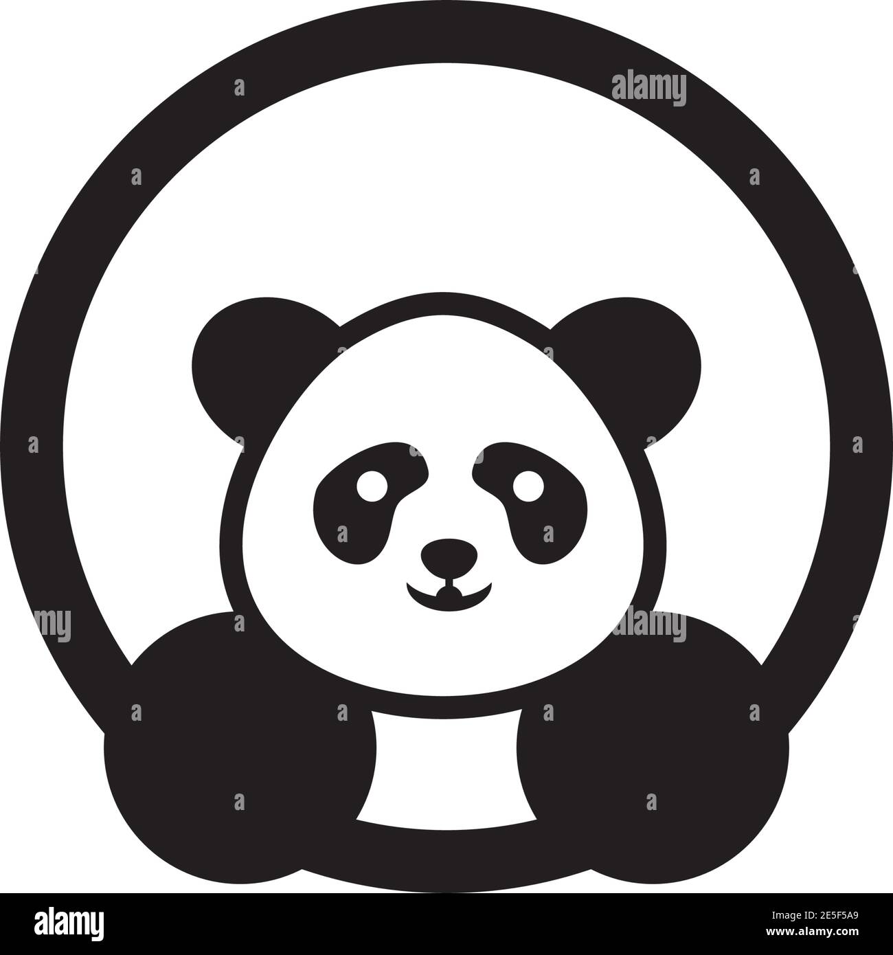 Panda Tier Logo Design Vektor Vorlage Stock Vektor