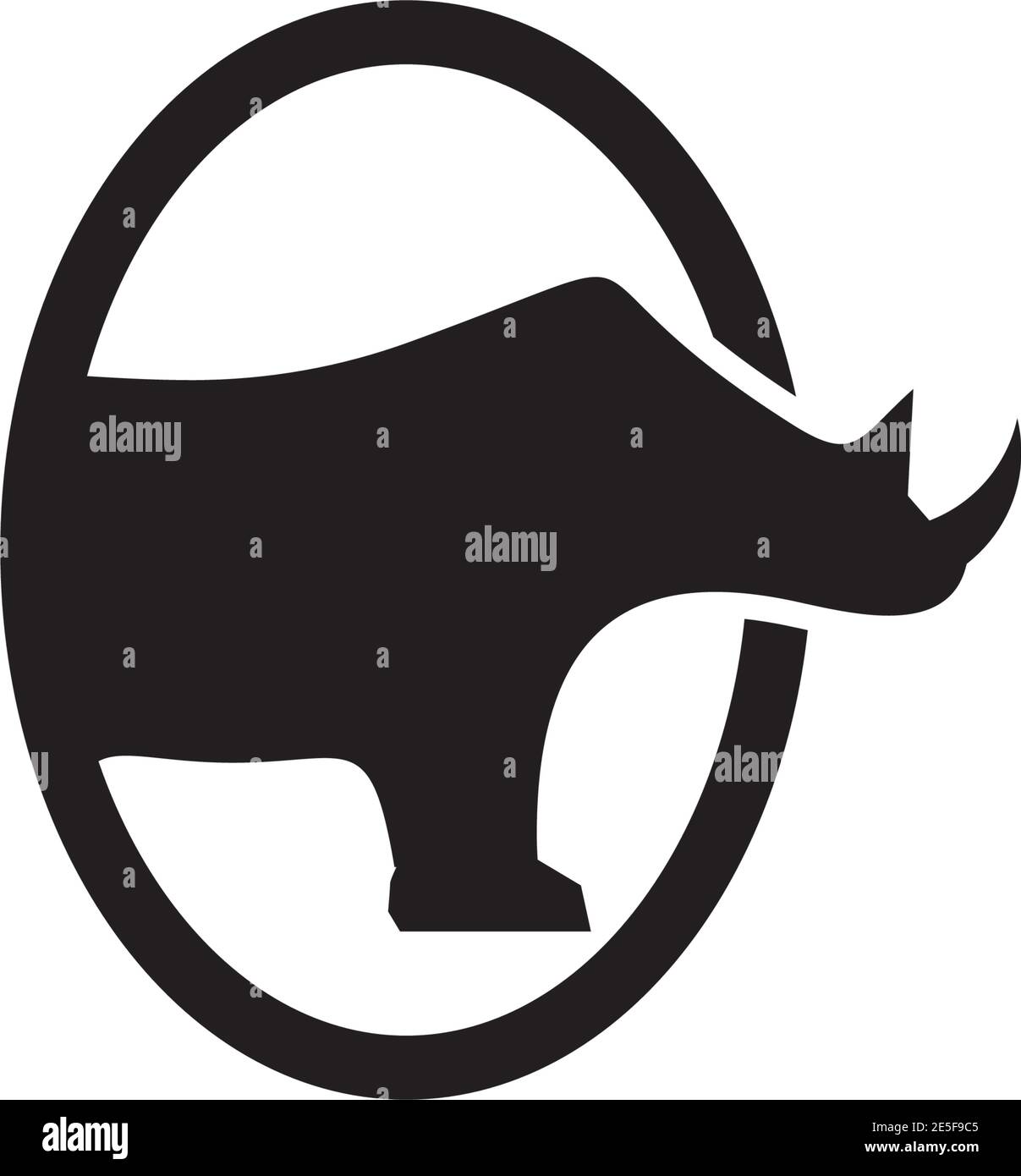 Rhino Tier Logo Design Vektor-Vorlage Stock Vektor