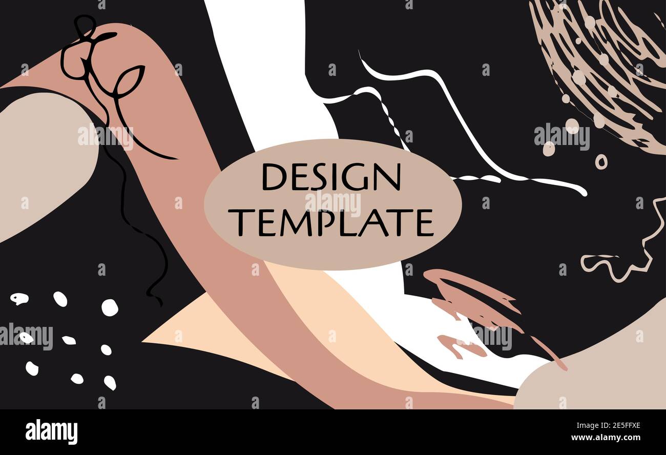 Soziale Medien abstrakte Hintergründe. Abstrakte handgezeichnete Kritzeleien. Vektor-Vorlage für Cover, Banner, Flyer Stock Vektor