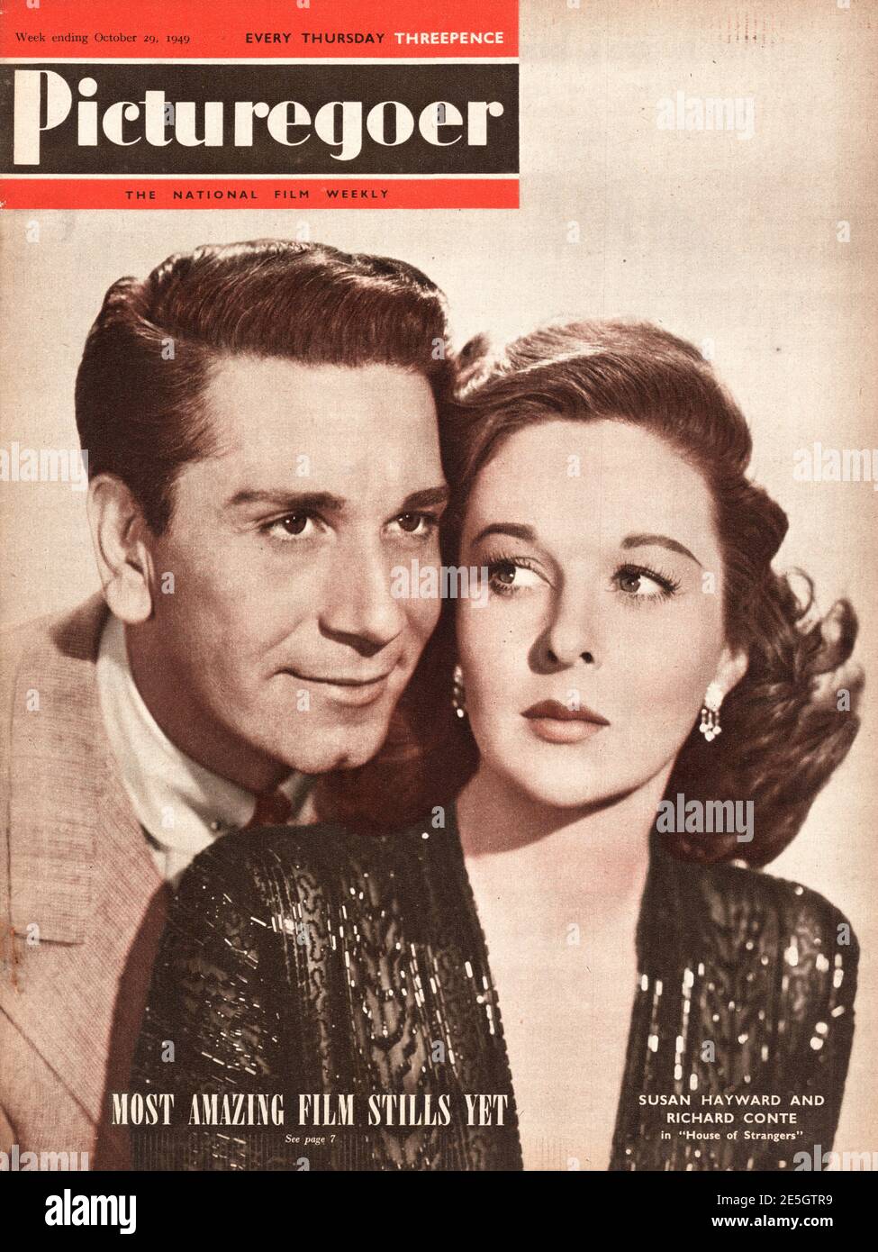 1949 Bildgoer Frontcover Susan Hayward und Richard Conte Stockfoto