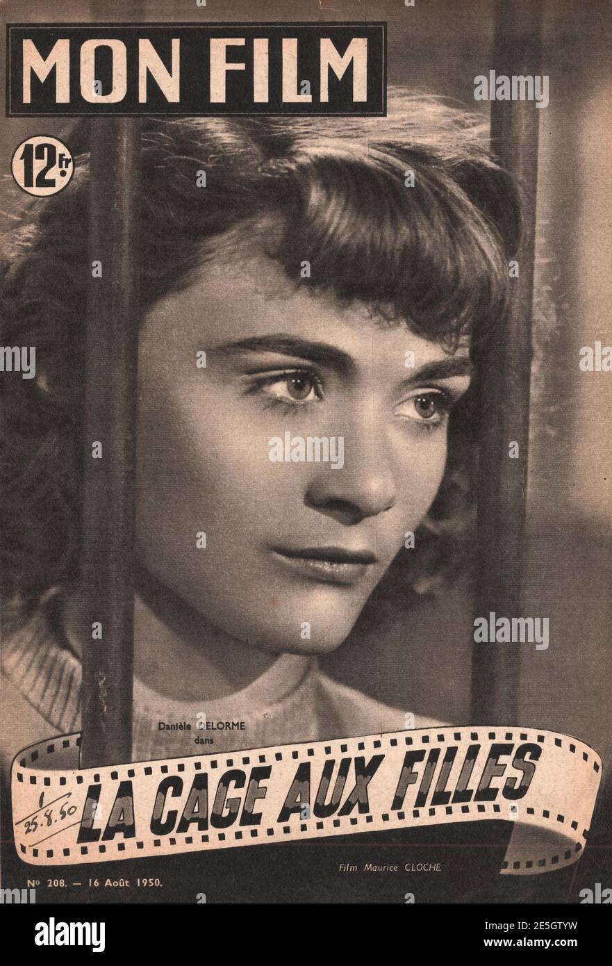 1950 Mon Film Französische Schauspielerin Danièle Delorme Stockfoto