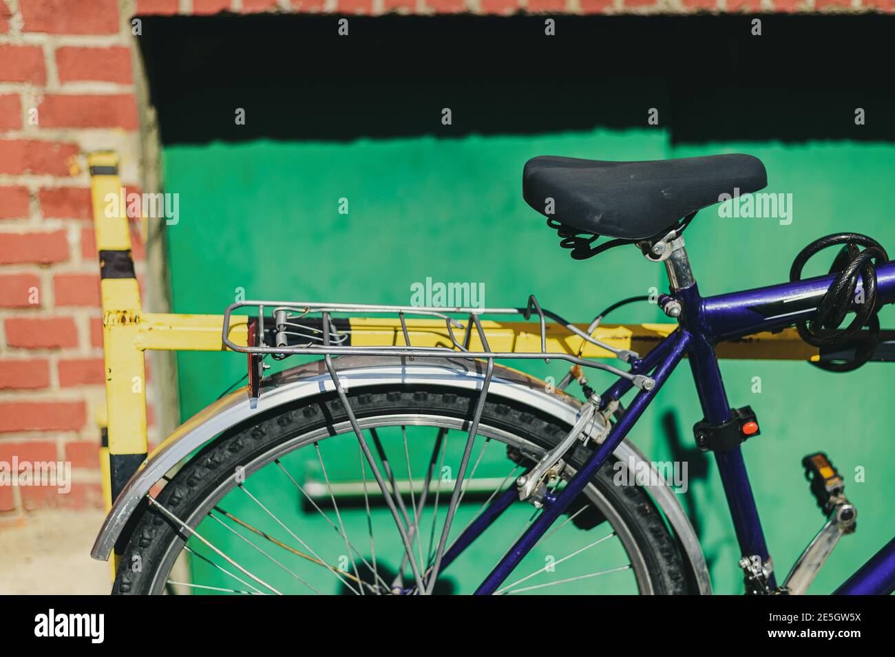 Detail von Vintage City Fahrrad, urbane Szene Stockfoto