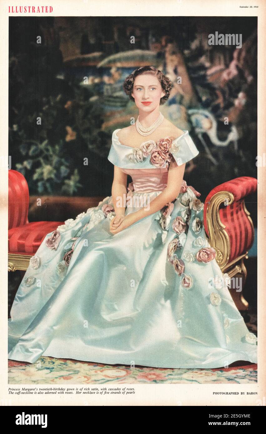1950 Illustrierte Prinzessin Margaret Stockfoto