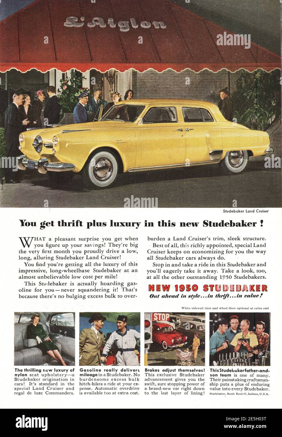 1950 US-Werbung Studebaker Stockfoto