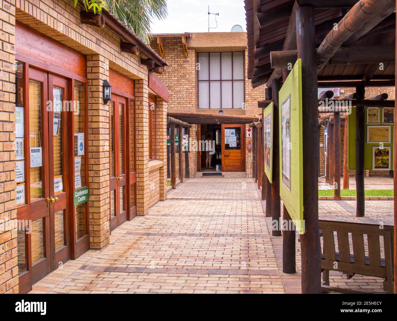 Augrabies, Südafrika - das Sanparks Büro am Eingang zu den Wasserfällen Stockfoto