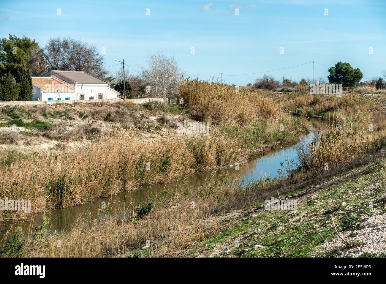 Fluss im winter Stockfoto