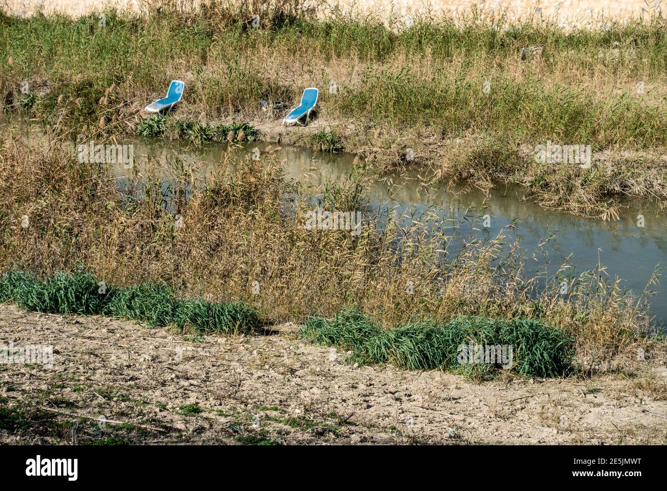 Fluss im winter Stockfoto