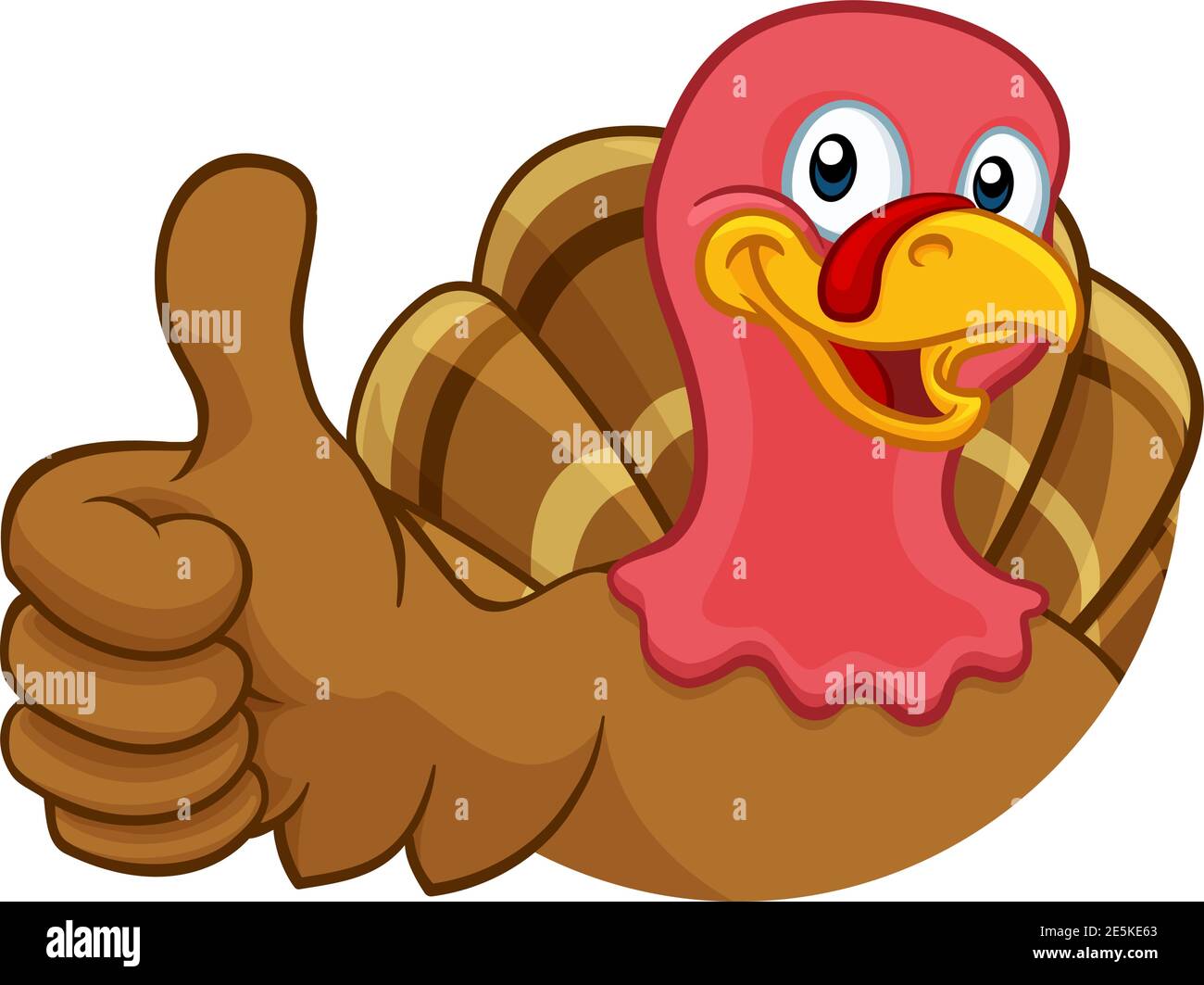 Türkei Thanksgiving oder Weihnachten Cartoon Charakter Stock Vektor