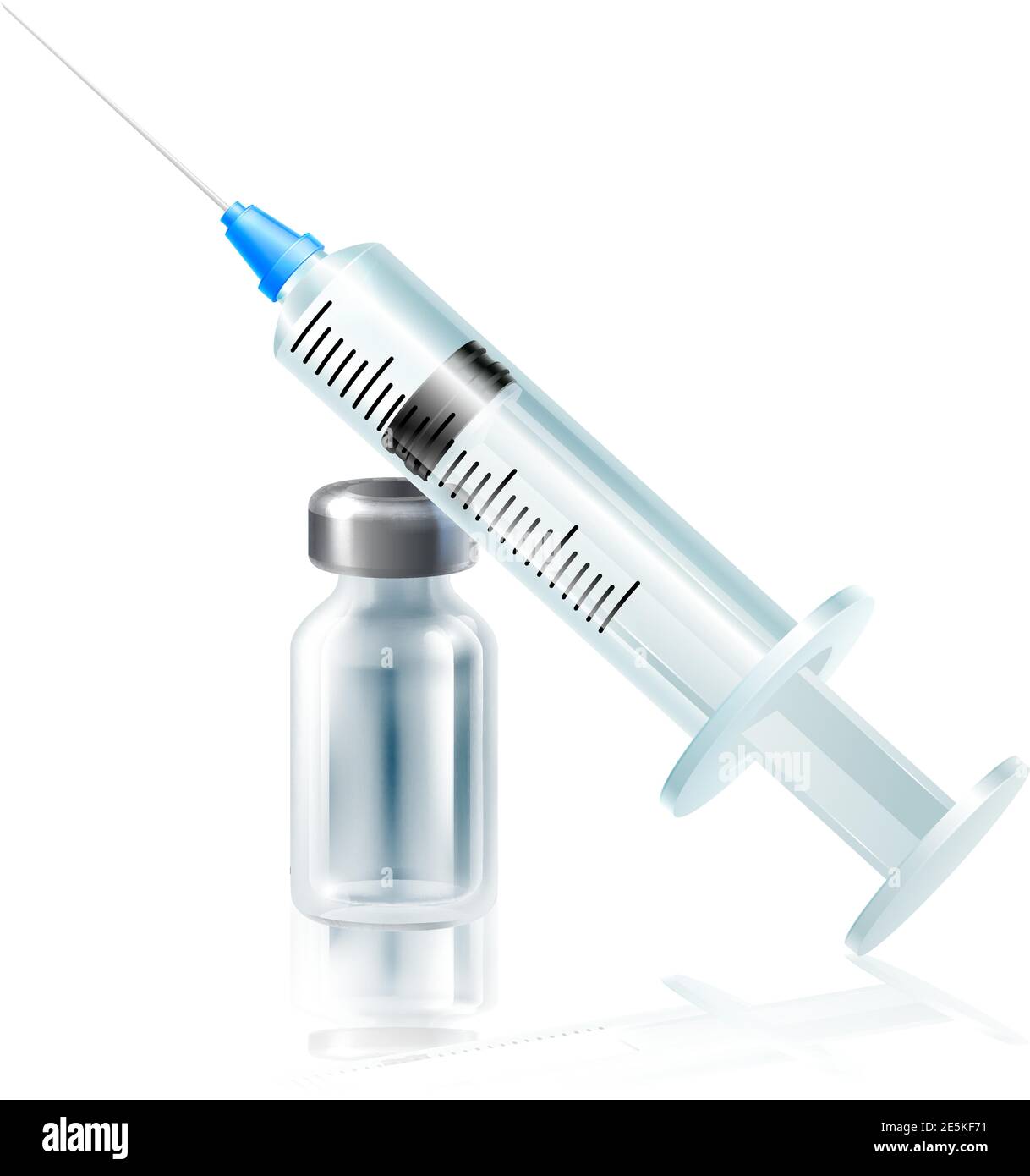 Injektionsspritze Medizin-FlächeMedizinischer Impfstoff Stock Vektor