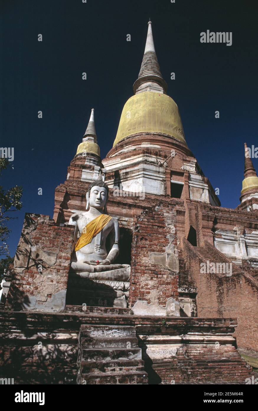 Thailand. Phra Nakhon Si Ayutthaya. Tempel. Wat Yai Chai Mongkhon. Stockfoto
