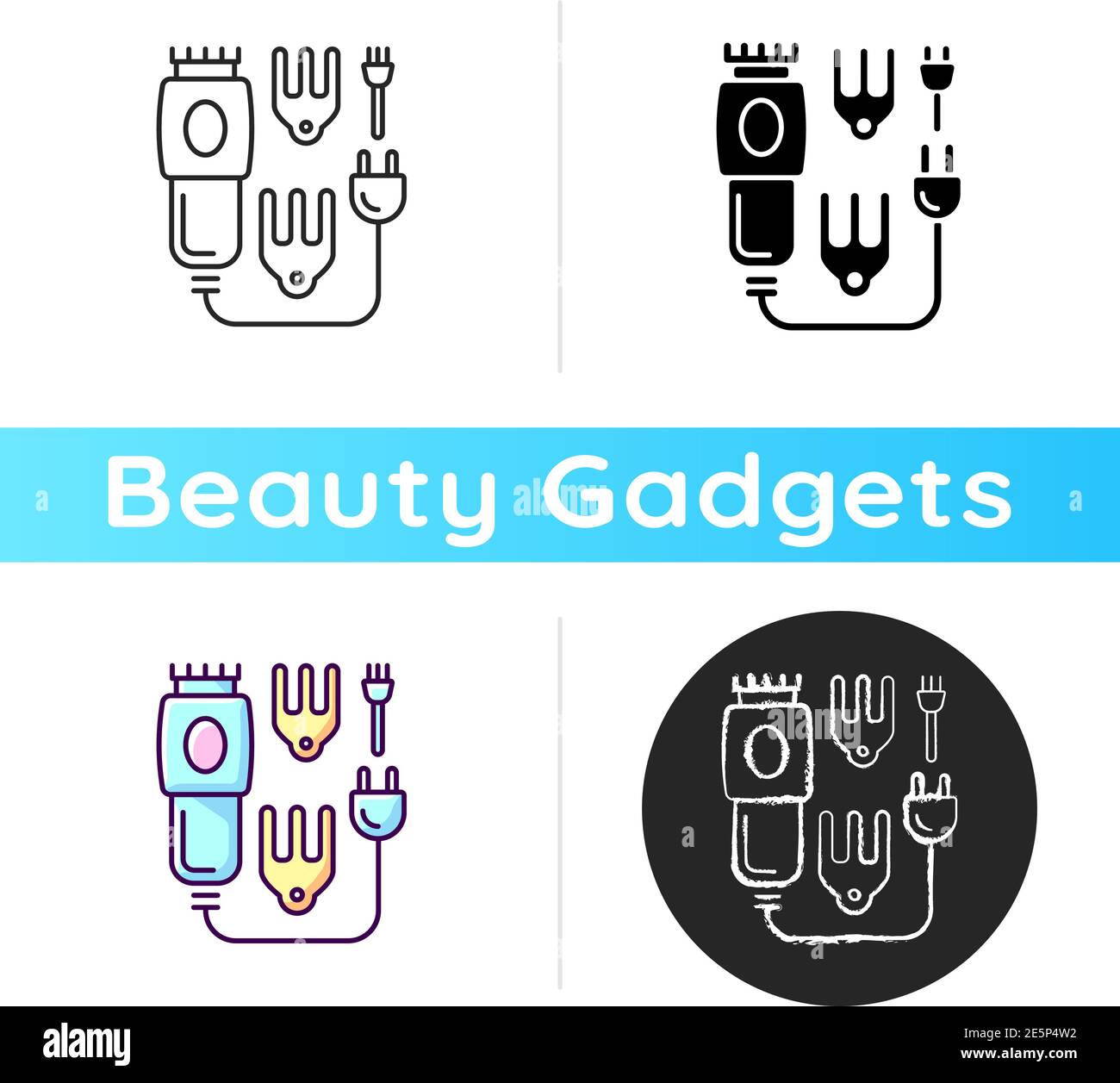 Symbol für elektrische Haarschneidemaschinen Stock Vektor