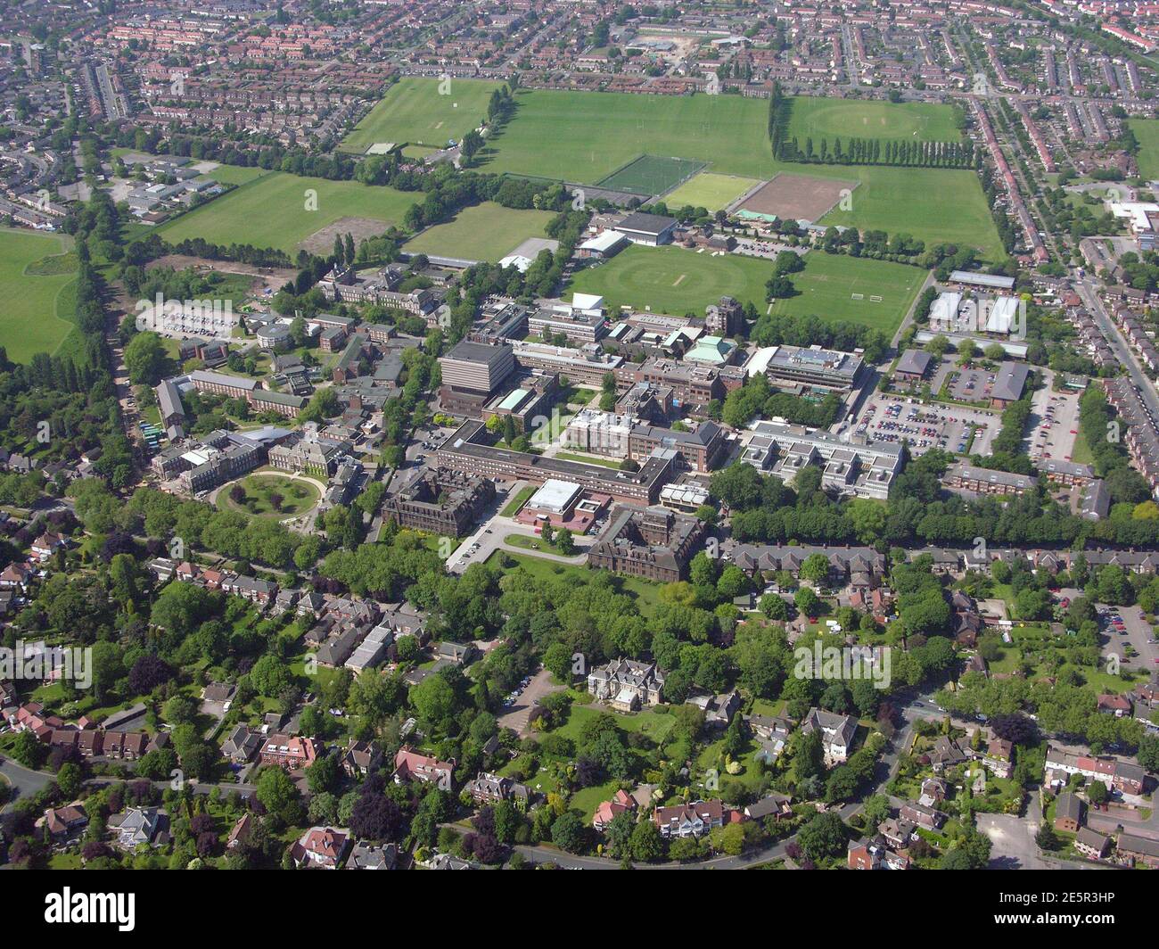 Luftaufnahme der University of Hull, Cottingham Road, Hull Stockfoto