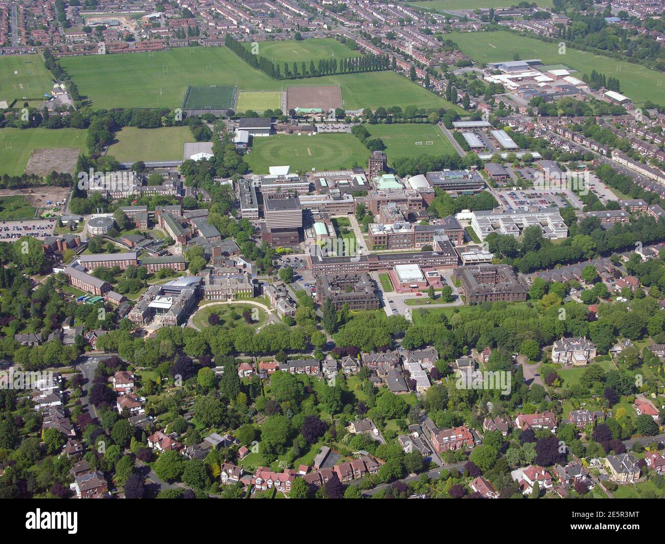 Luftaufnahme der University of Hull, Cottingham Road, Hull Stockfoto