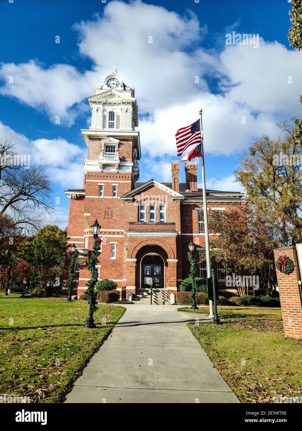 The Gwinnett Historic Courthouse in Lawrenceville, West Crogan Street in Gwinnett County, Georgia, Vermietung Veranstaltungsort für Hochzeiten, Konzerte, Konferenzen Stockfoto