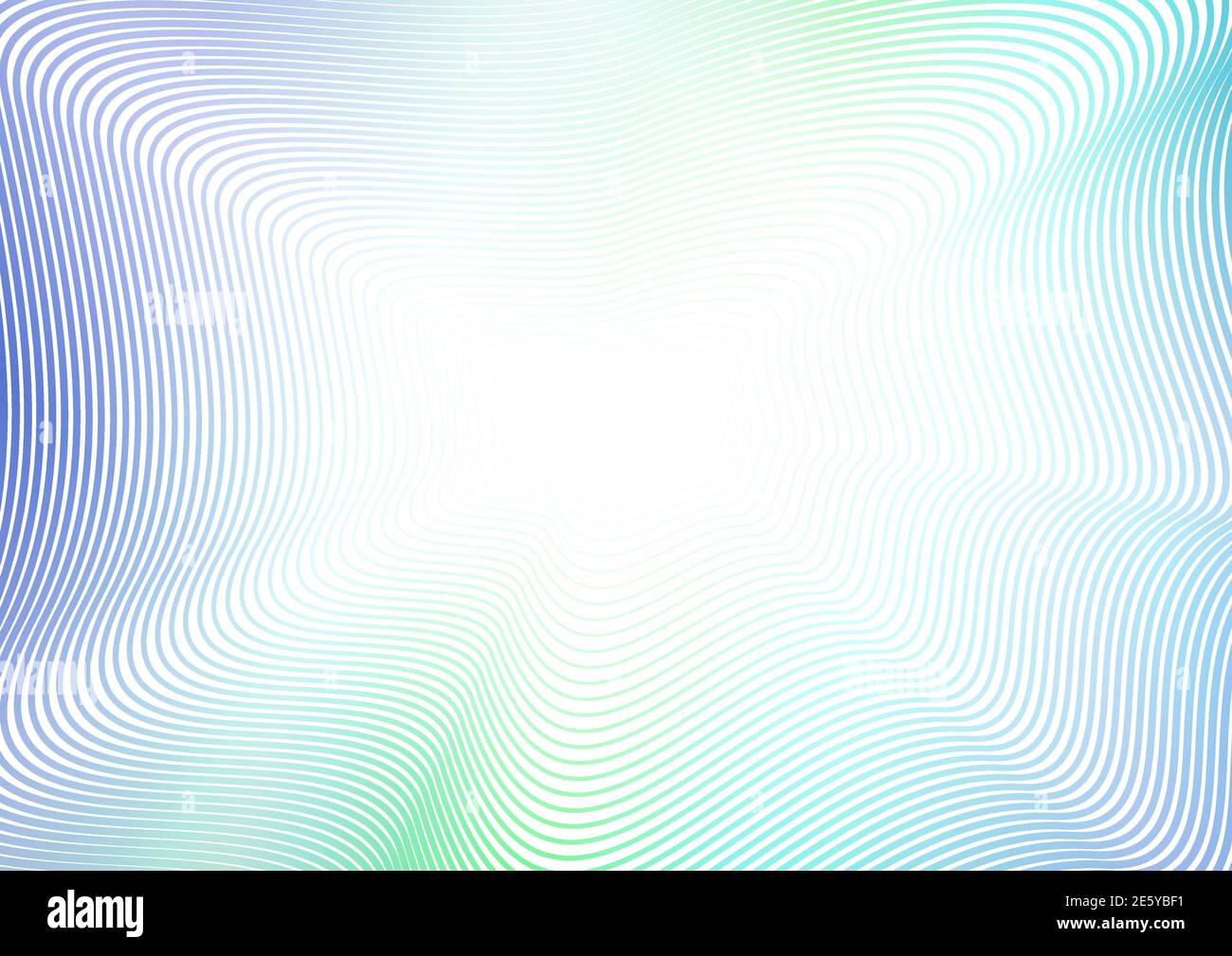 Abstrakter Hintergrund mit Flash-Effekt. Türkis, blau, grüne Quichellinien, fraktales Muster. Gewellte, dünne Kurven. Vektor farbigen Rahmen Design. EPS10 Stock Vektor