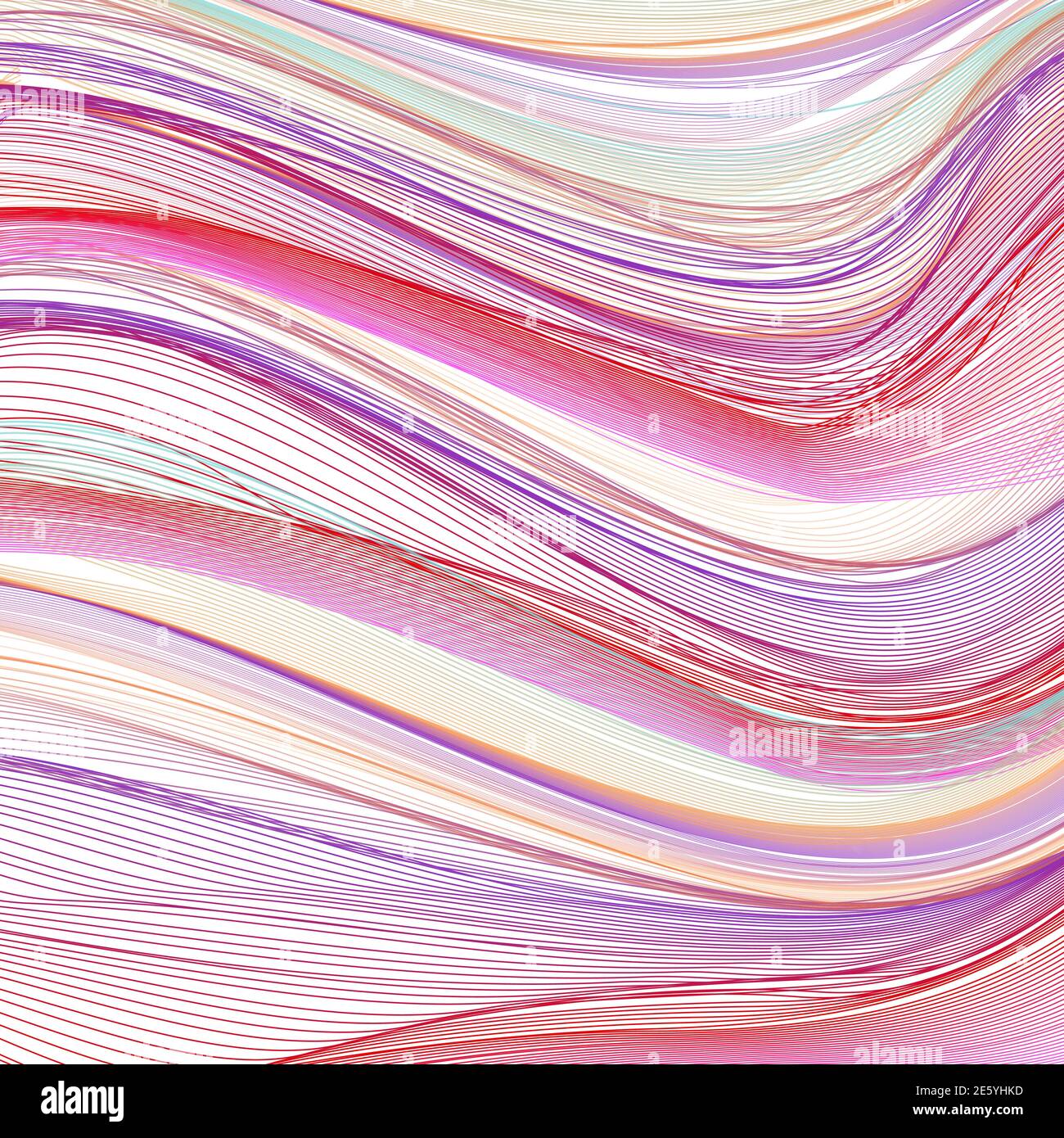 Magenta, rosa, lila, violett gewellte dünne Kurven, Streifen. Abstrakter mehrfarbiger Hintergrund. Netzmuster. Vektordesign. Fließende Quilllinien. EPS10 Stock Vektor