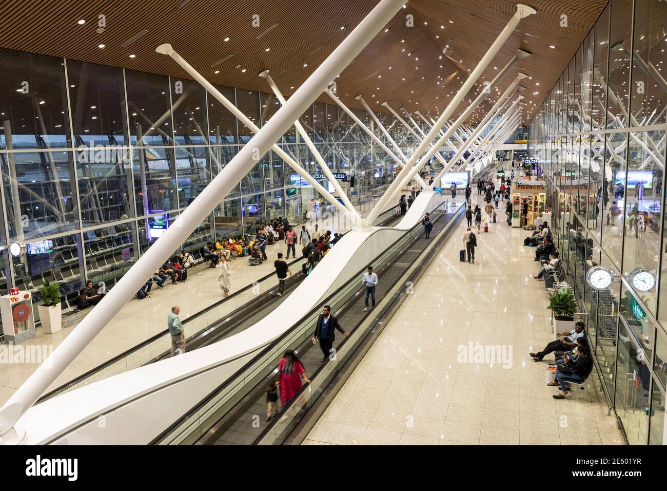 Flughafenconcourse, Kuala Lumpur, Malaysia Stockfoto