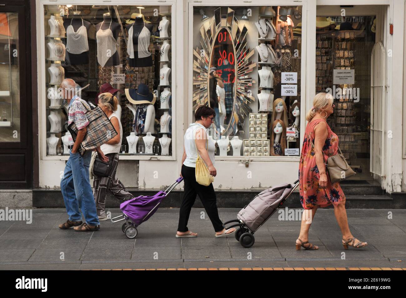 Straßenszene aus Zagreb, Kroatien Stockfoto