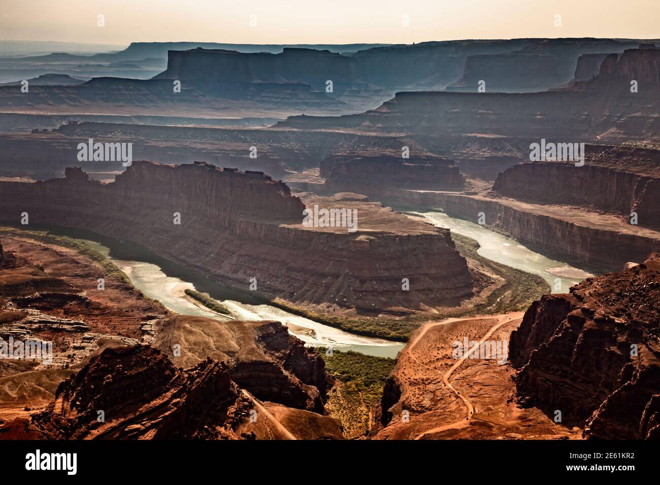 Der Dead Horse Point State Park blickt auf den Colorado River Stockfoto