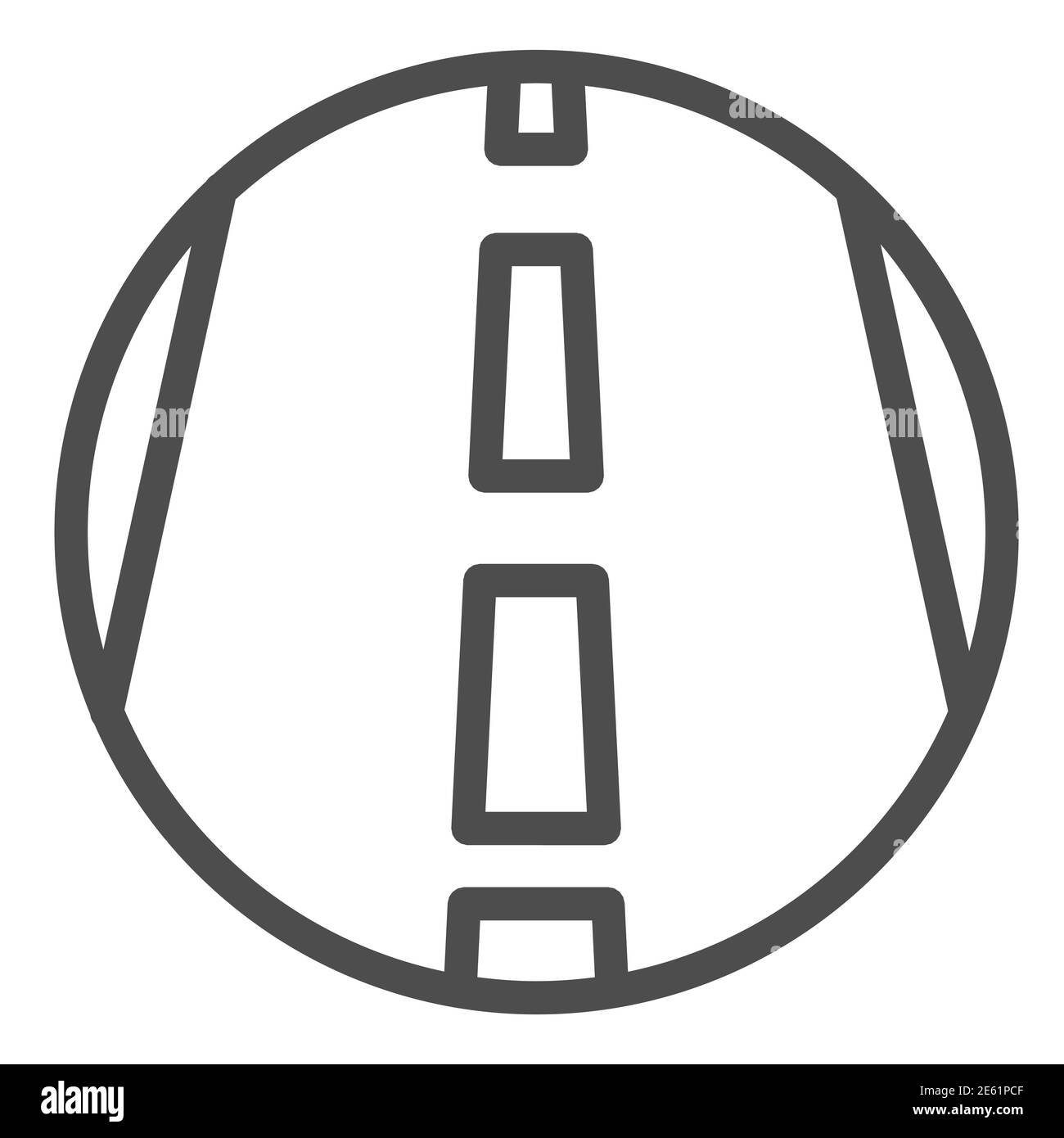 Autobahn-Linie Symbol, Verkehrssymbol, Autobahn Straße Vektor-Zeichen auf weißem Hintergrund, Autobahn-Symbol in Umriss-Stil für mobile Konzept und Web Stock Vektor