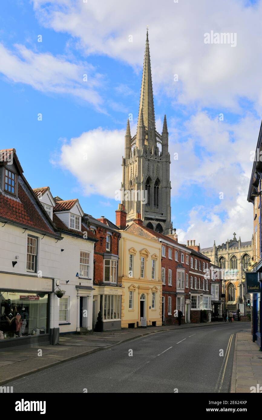 St James Church, Louth town, East Lindsey, Lincolnshire, England; Großbritannien Stockfoto