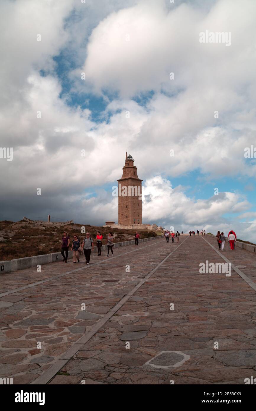 La Coruna, Spanien - 17. September 2014: Turm des Herkules Stockfoto