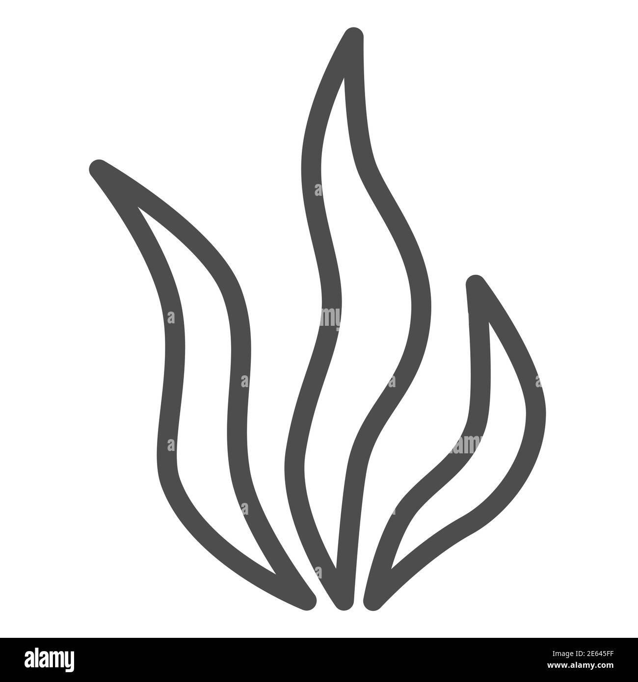 Seetang Linie Symbol, Ozean-Konzept, Algen-Zeichen auf weißem Hintergrund, Unterwasserpflanzen Symbol in Umriss-Stil für mobile Konzept und Web-Design Stock Vektor