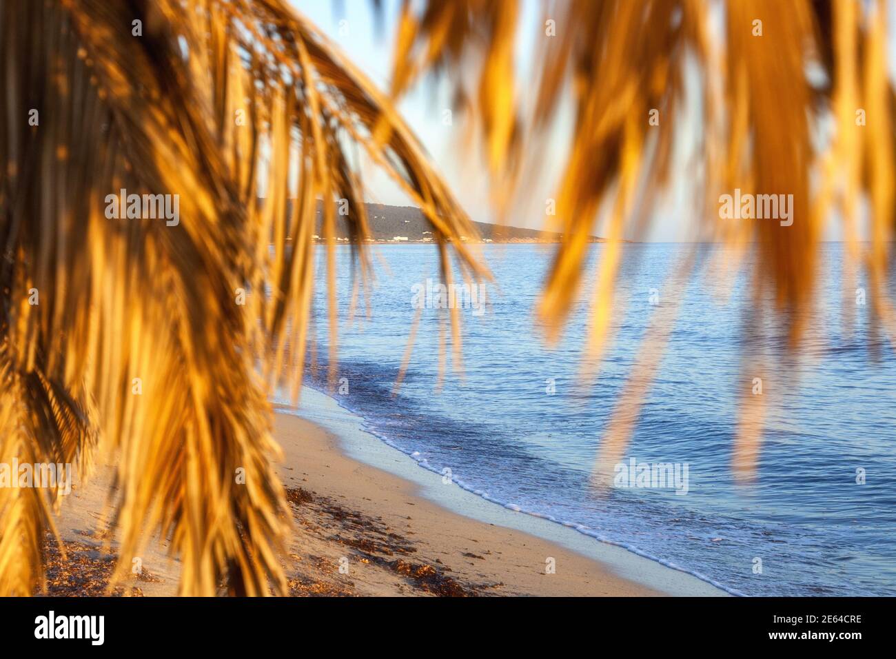 Der Strand von Mitjorn in Formentera ist die wilde Seite dieser kleinen Insel Stockfoto