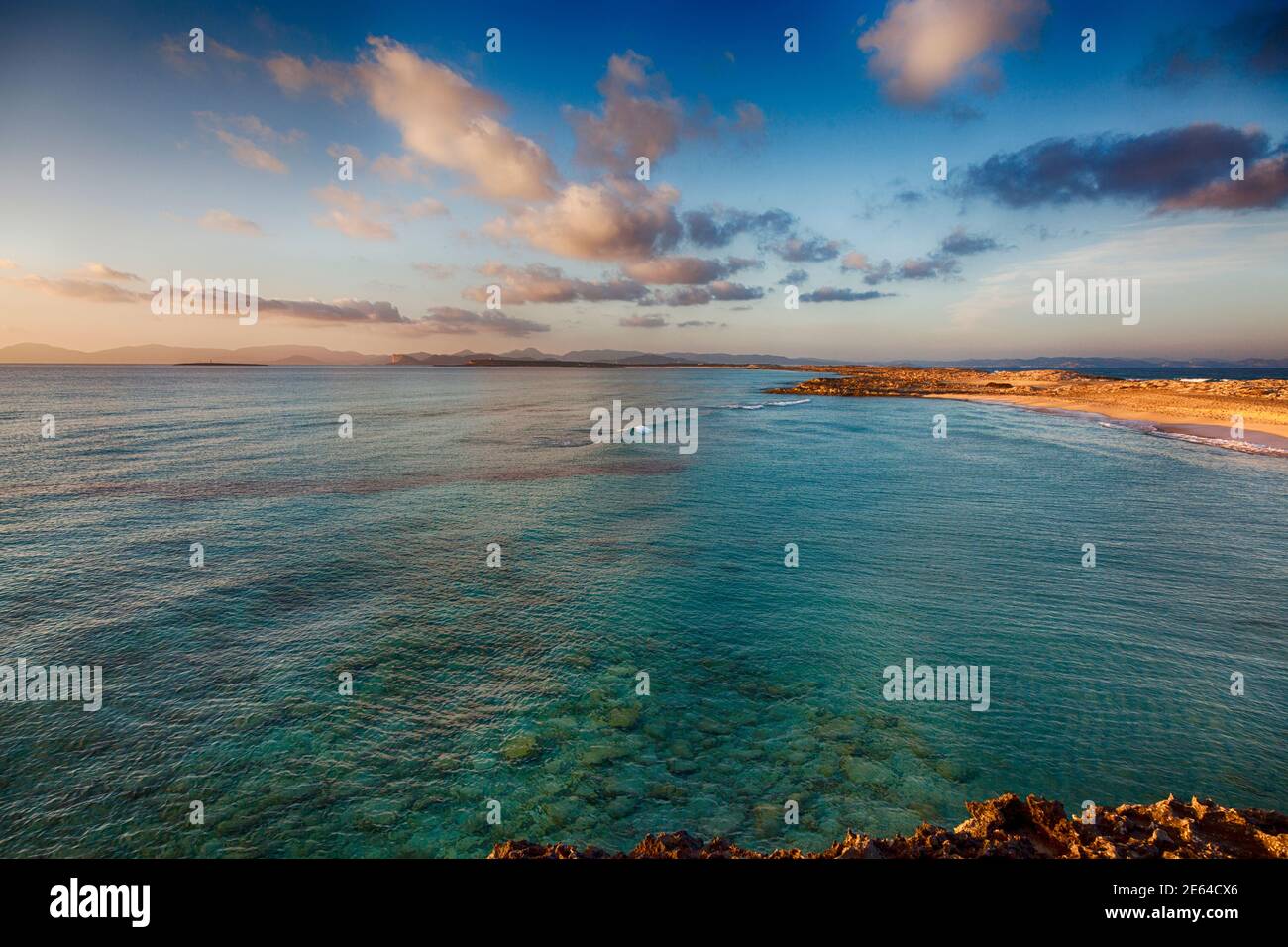 Fantastischer Formentera exklusiver Strand namens 'Illetes' Stockfoto