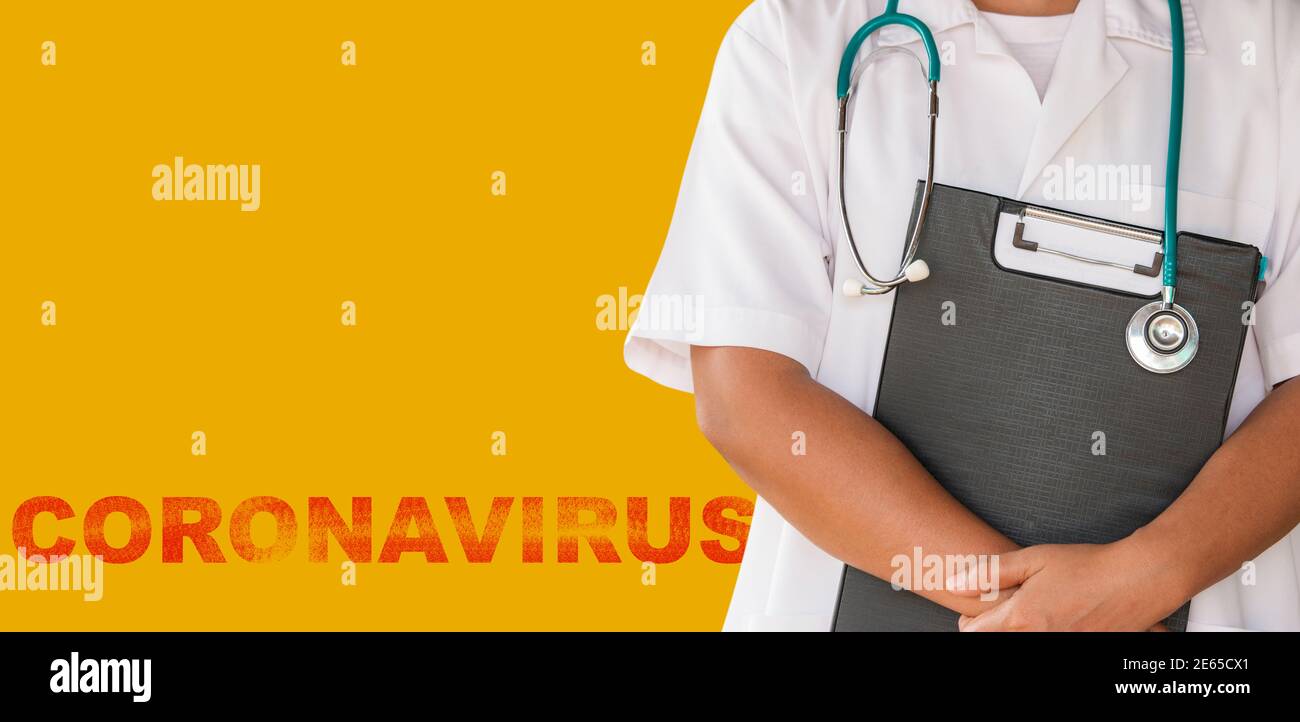 Erklärt den neuen Coronavirus-Ausbruch zu einem öffentlichen Gesundheitsnotstand von Internationale Besorgnis Stockfoto