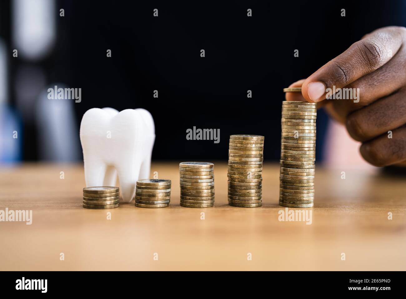 Zahnarztversicherung Und Zahnheilkunde Service Geld Stockfoto