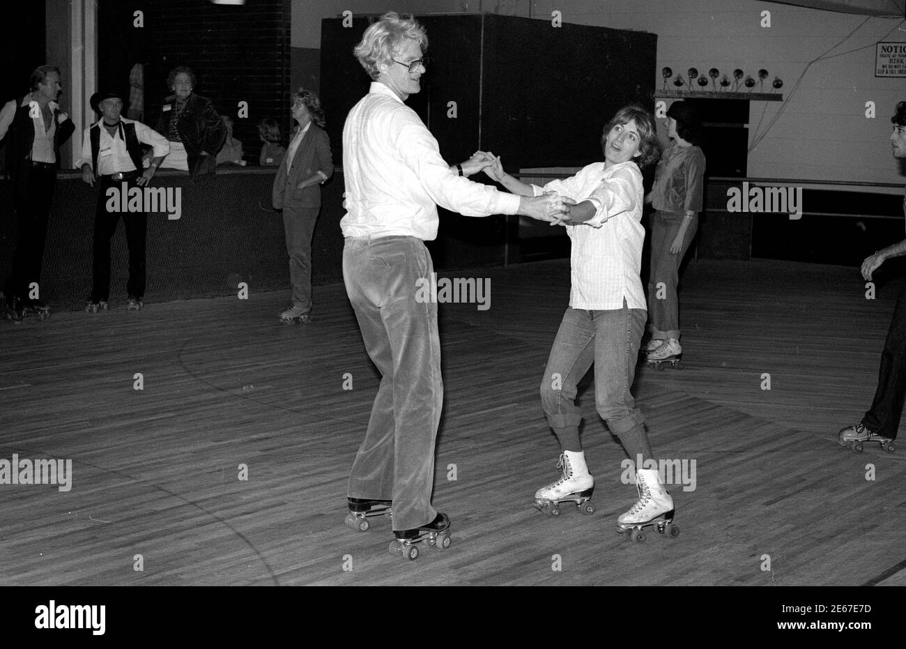 Ed Begley Jr. und Penny Marshall bei Fliippers, 1978 Stockfoto