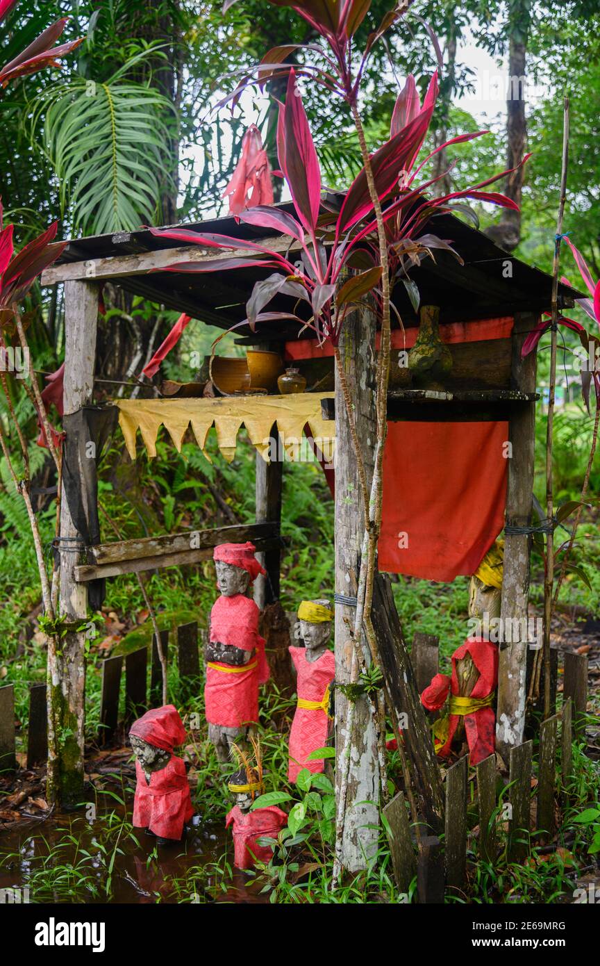 Outdoor-Angebot im Sarawak Cultural Village Stockfoto