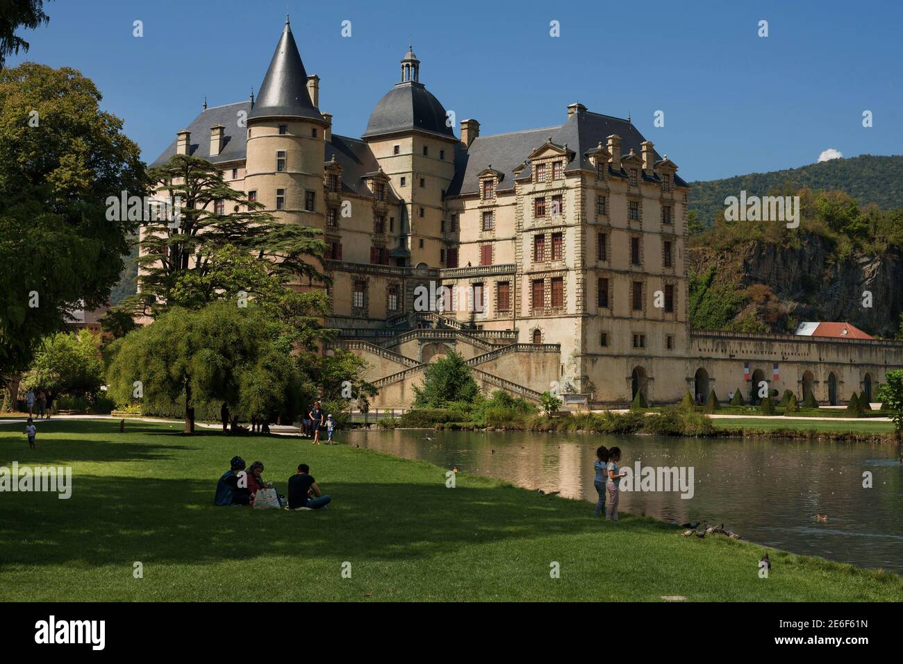 Chateau de Vizille mittelalterliche Burg mit Park Stockfoto