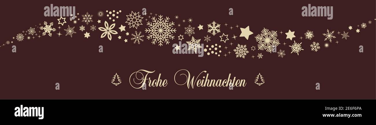 Weihnachten gewellte Vektor Ornament. Deutsche Grüße Frohe Weihnachten. Übersetzung Deutsch ins Englische: Frohe Weihnachten ist Frohe Weihnachten Stock Vektor