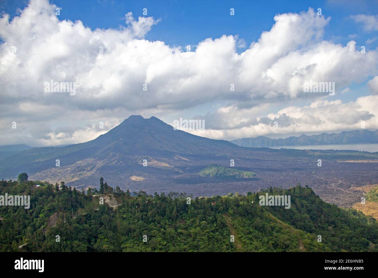 Mount Batur (Gunung Batur) - der Kintamani Vulkan auf Bali Indonesien Stockfoto
