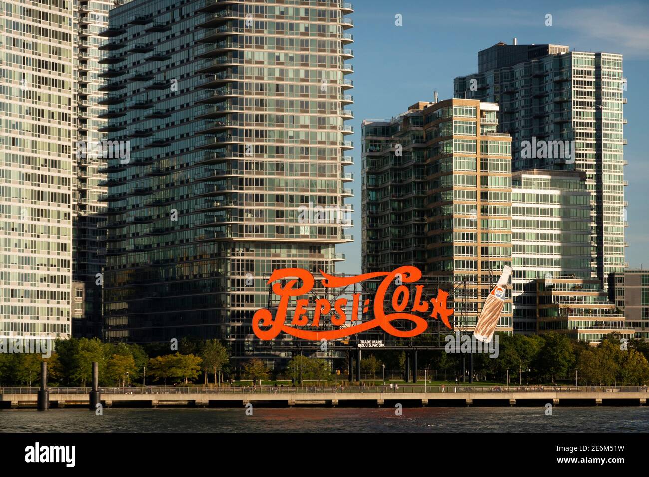 Pepsi Cola Schild in Long Island City New York City Stockfoto