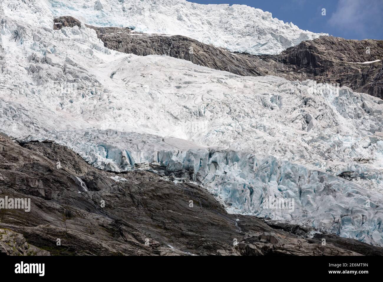 Eisfeld des Boyabreen-Gletschers im Jostedalsbreen-Nationalpark In Norwegen Stockfoto