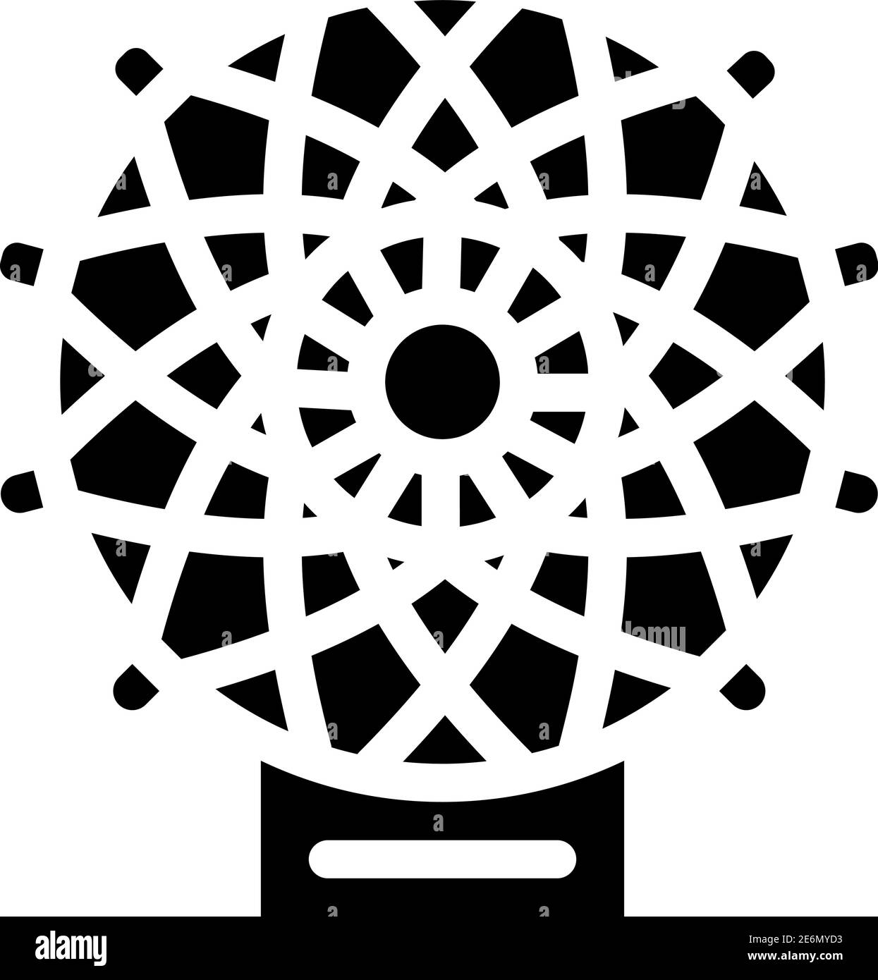 Kohlefaser Webstuhl Glyphe Symbol Vektor Illustration Stock Vektor