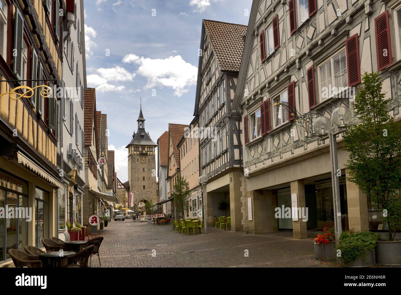 Marbach, Deutschland: Altstadt im Geburtsort von Friedrich Schiller Stockfoto