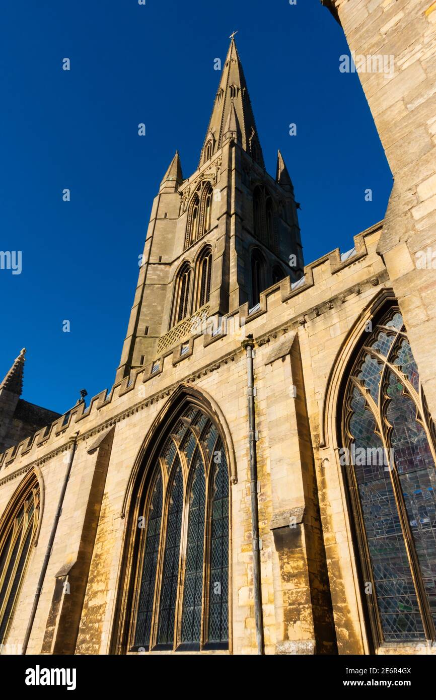 St. Wulframs Kirche, Grantham Lincolnshire, England Stockfoto
