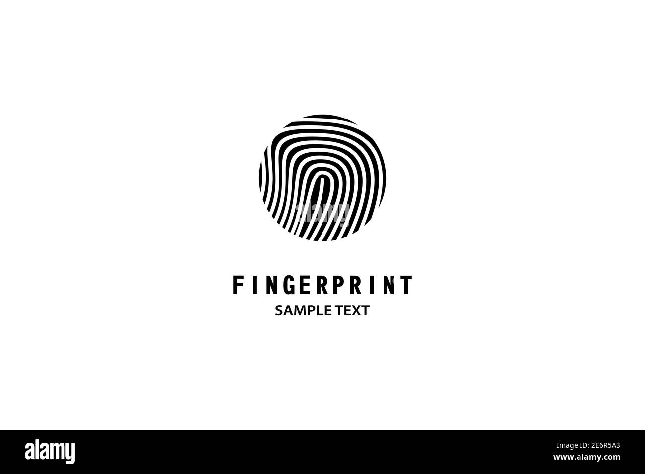 Fingerabdruck Logo Design Konzept Vorlage, Markenidentität. Stock Vektor