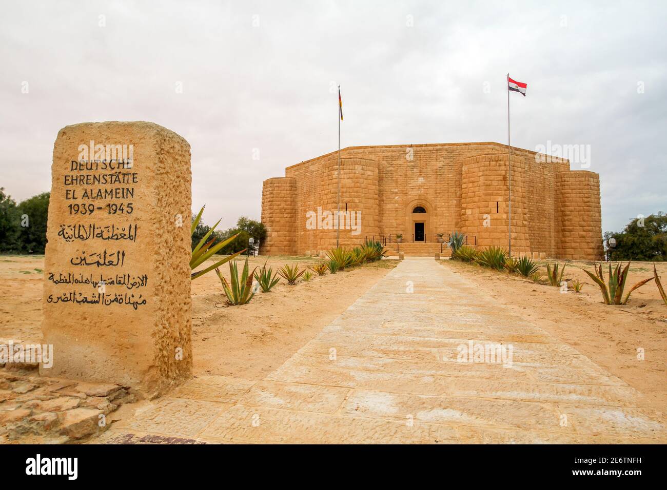 Deutsches Denkmal der gefallenen Soldaten im Zweiten Weltkrieg, El Alamein, Ägypten Stockfoto