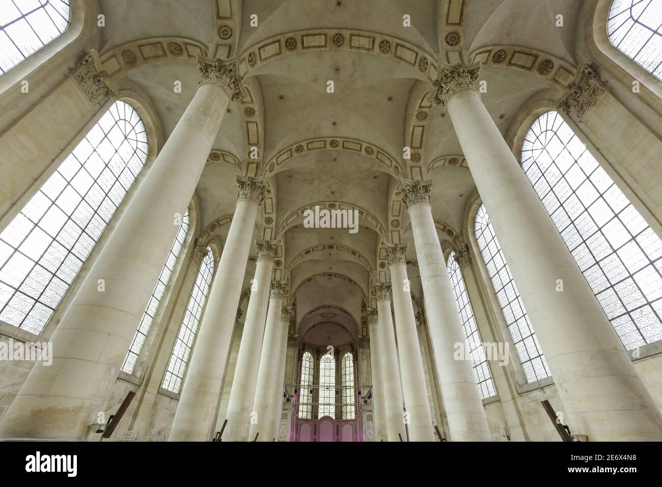 Frankreich, Meurthe et Moselle, Pont ? Mousson, Premontres Abteikirche heute Lothringen Kulturzentrum, Sainte Marie Majeure Abteikirche im klassischen Stil Stockfoto