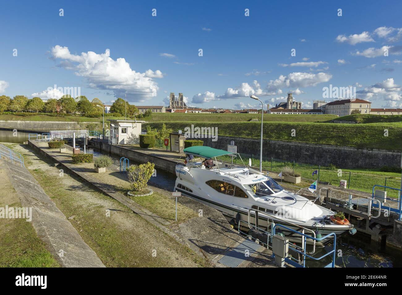 Frankreich, Meurthe et Moselle, Toul, Schleuse 26 am Marne-Rhein-Kanal Stockfoto