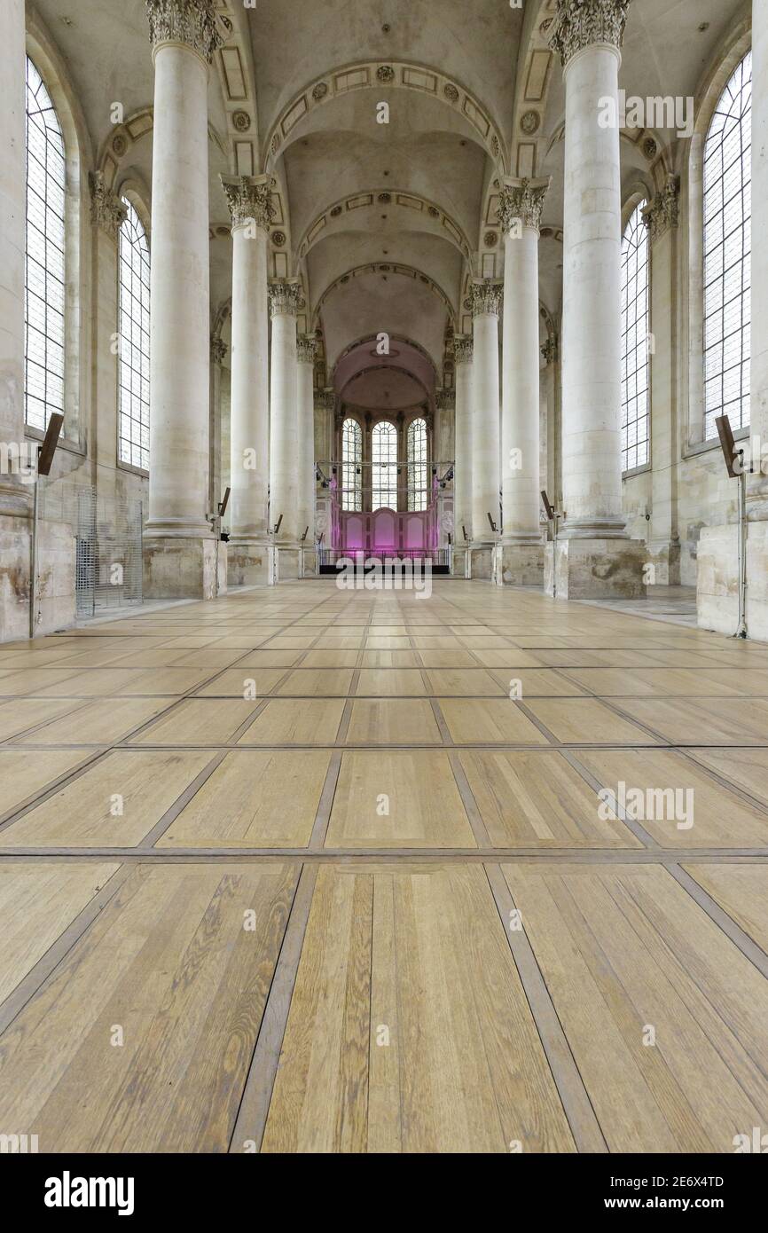 Frankreich, Meurthe et Moselle, Pont ? Mousson, Premontres Abteikirche heute Lothringen Kulturzentrum, Sainte Marie Majeure Abteikirche im klassischen Stil Stockfoto