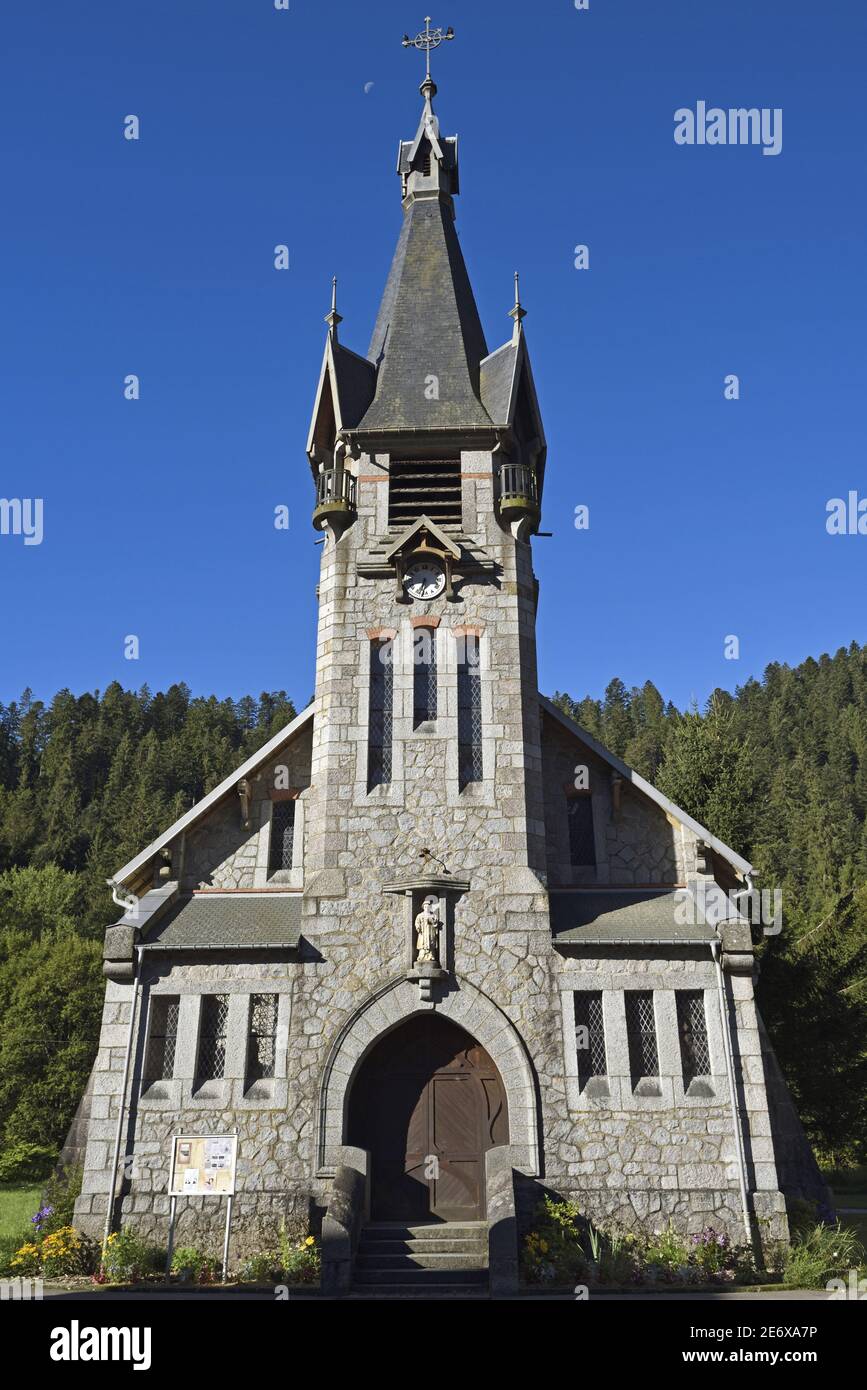Frankreich, Vogesen, Gerardmer, Kichmpre, Kapelle der Heiligen Tienne erbaut 1901 von der Familie der Textilhersteller Garnier-Thie?baut Stockfoto
