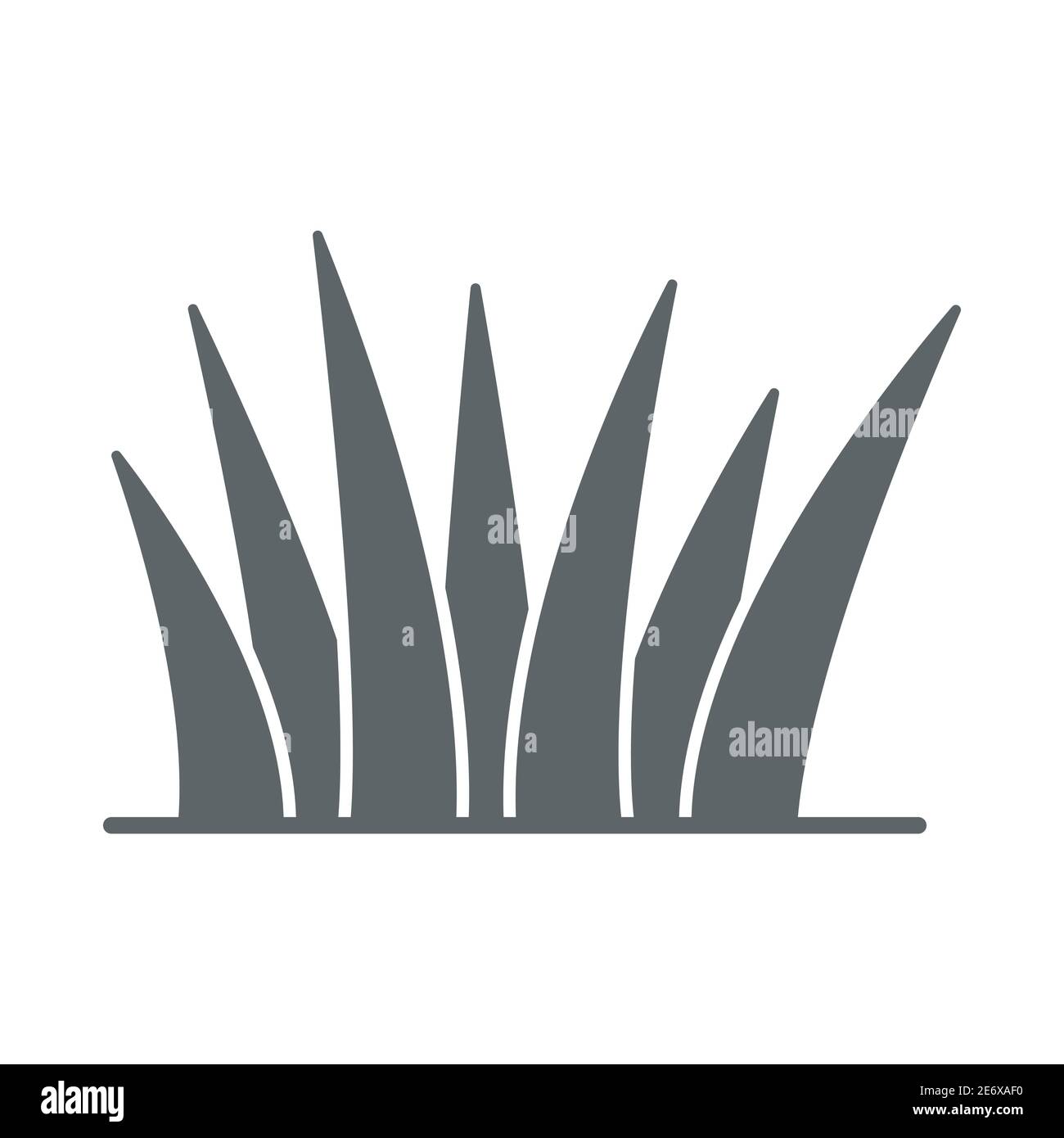 Grass solide Symbol, Naturkonzept, Rasen Zeichen auf weißem Hintergrund, Grass Blätter Symbol in Glyph-Stil für mobile Konzept und Web-Design. Vektorgrafiken. Stock Vektor