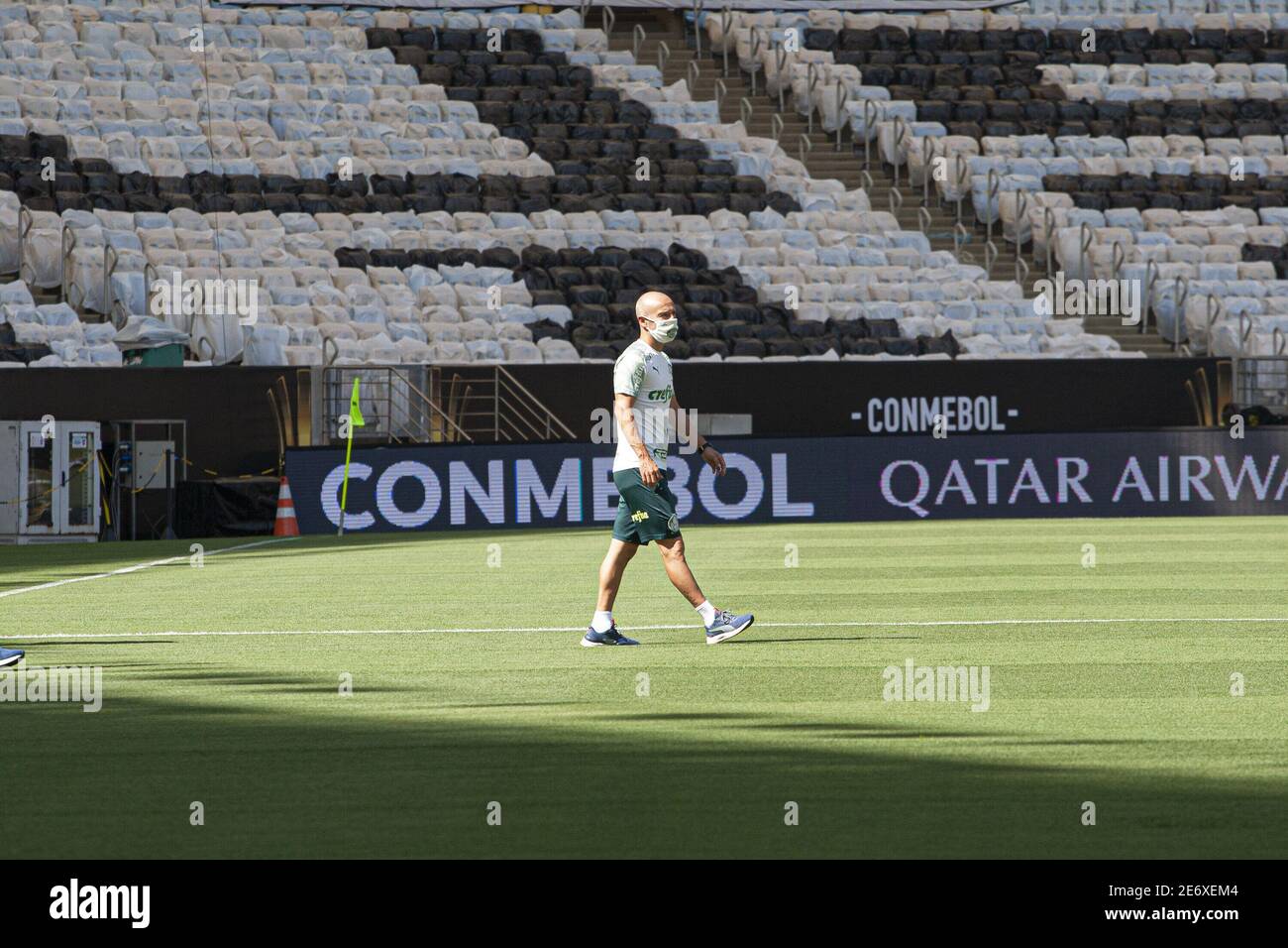 Rio De Janeiro, Rio de Janeiro, Brasilien. Januar 2021. Rio de Janeiro (RJ), 29/01/2021 - FUTEBOL/ FINAL LIBERTADORES da AMERICA/PALMEIRAS - Jogadores do Palmeiras realizam recinhecimento no estadio do Maracana, antes da partida Final contra o Santos, nesta Sexta-feira Credit: Leco Viana/TheNEWS2/ZUMA Wire/Alamy Live News Stockfoto